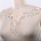 ! Piece Peach V Neck Applique with Sequin Beaded Fringe and Rhinestone Detailing
